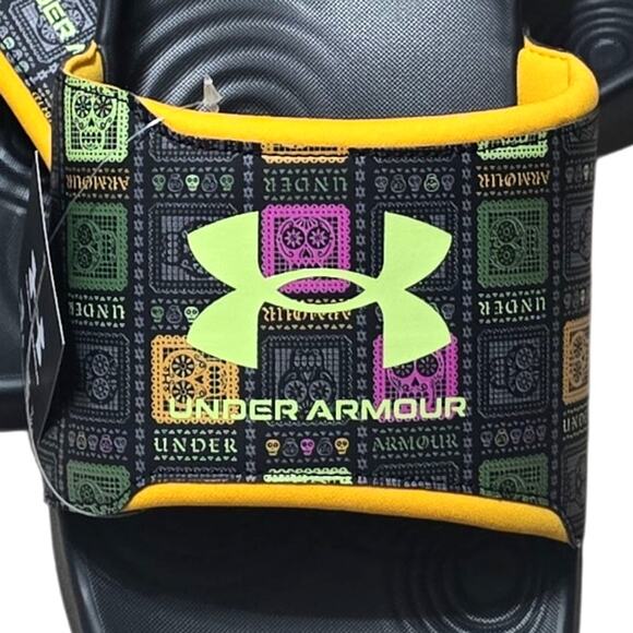 Under Armour Ignite Slides Day of the Dead M18 W19.5 Limited Edition Sandals - Picture 9 of 11